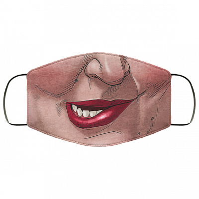 Mary Mouth Hocus Pocus Washable Reusable Custom - Printed Cloth Face Mask Cover, White, Cloth Face Cover