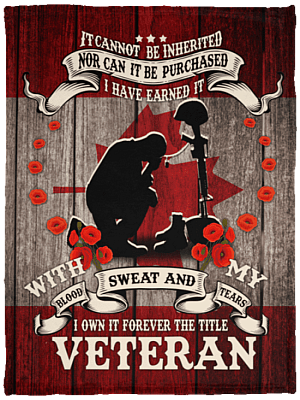 It Cannot Be Inherited nor Can It Ever Be Purchased I Have Earned It with My Blood Sweat and Tears Fleece Blanket, White, Cozy Plush Fleece Blanket - 30x40