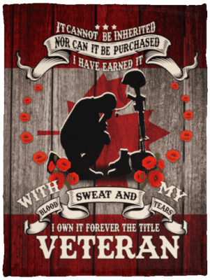 It Cannot Be Inherited nor Can It Ever Be Purchased I Have Earned It with My Blood Sweat and Tears Fleece Blanket, White, Cozy Plush Fleece Blanket - 30x40