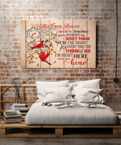 Alternative view of When Tomorrow Starts Without Me I'm Right Here Inside Your Heart Wrapped Framed Canvas Prints-Unframed Poster