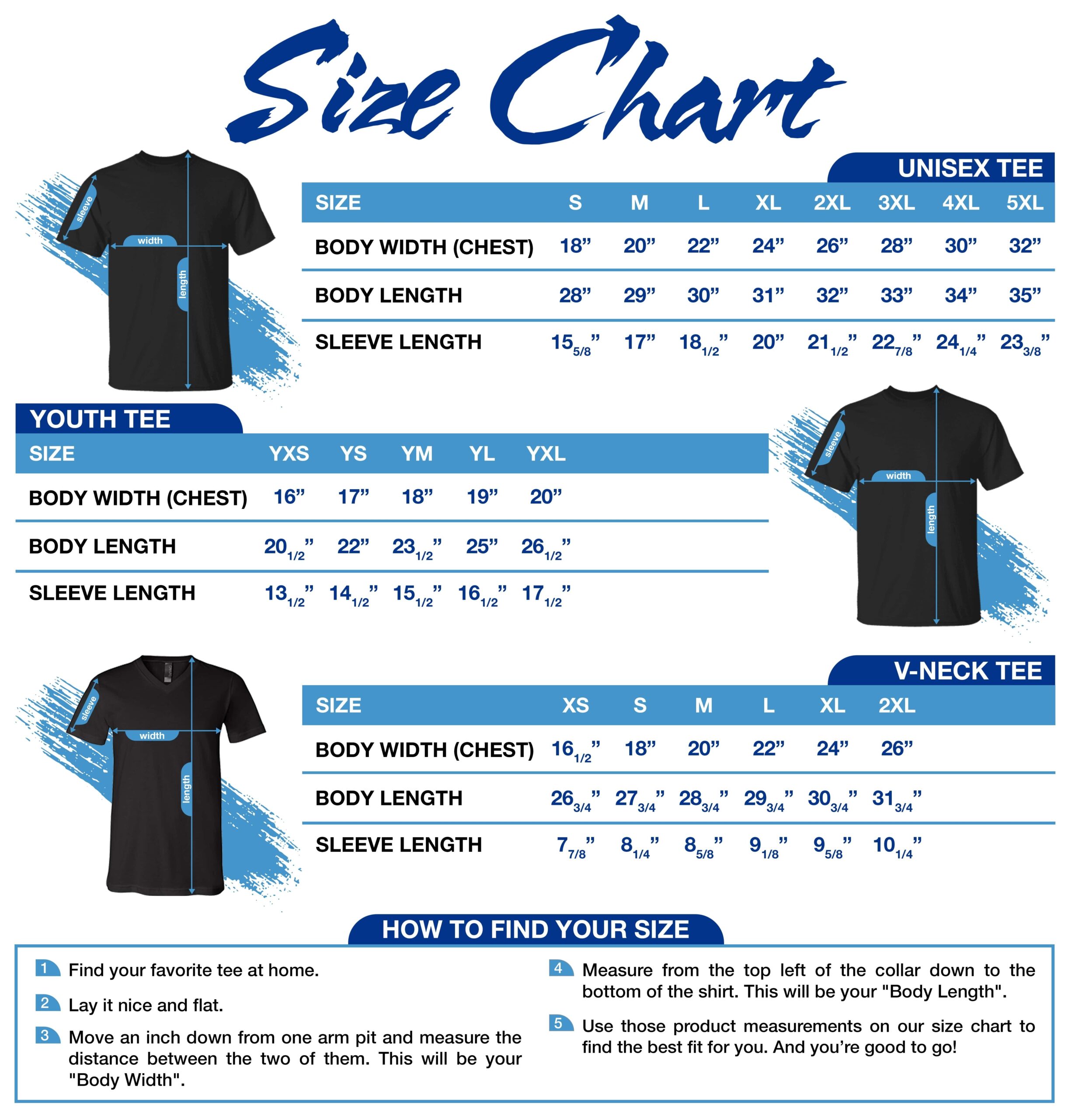 Tee Group Size Chart