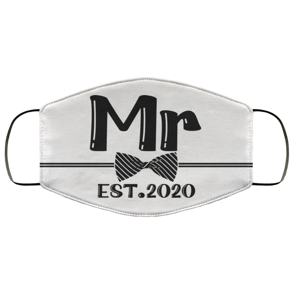 Mr and Mrs Groom 2020 Washable Reusable Custom – Printed Cloth Face Mask Cover, White, Cloth Face Cover