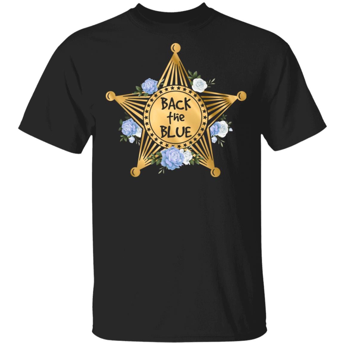 Back The Blue Police Officers Law Enforcement T-Shirt - Blue Line 5 Point Star Badge Appreciation Gift Shirt, Black, Unisex T-Shirt Back The Blue Police Officers Law Enforcement T-Shirt - Blue Line 5 Point Star Badge Appreciation Gift Shirt, Black, Unisex T-Shirt