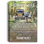 Personalized Grumpy Old Trucker To My Wife Our Home Ain't No Castle Gallery Wrapped Framed Canvas Prints, White, 0.75'' Framed Canvas