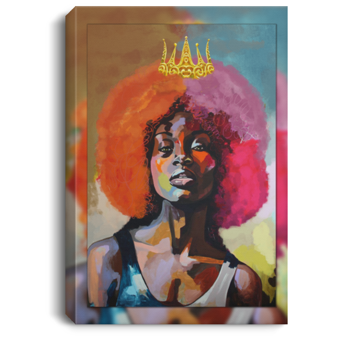 Beautiful Black Woman portrait print Black woman art Black girl magic
