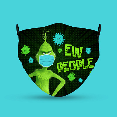 Alternative view of Ew People - Funny Christmas Face Mask - Washable Reusable Custom – Printed Cloth Face Mask Cover