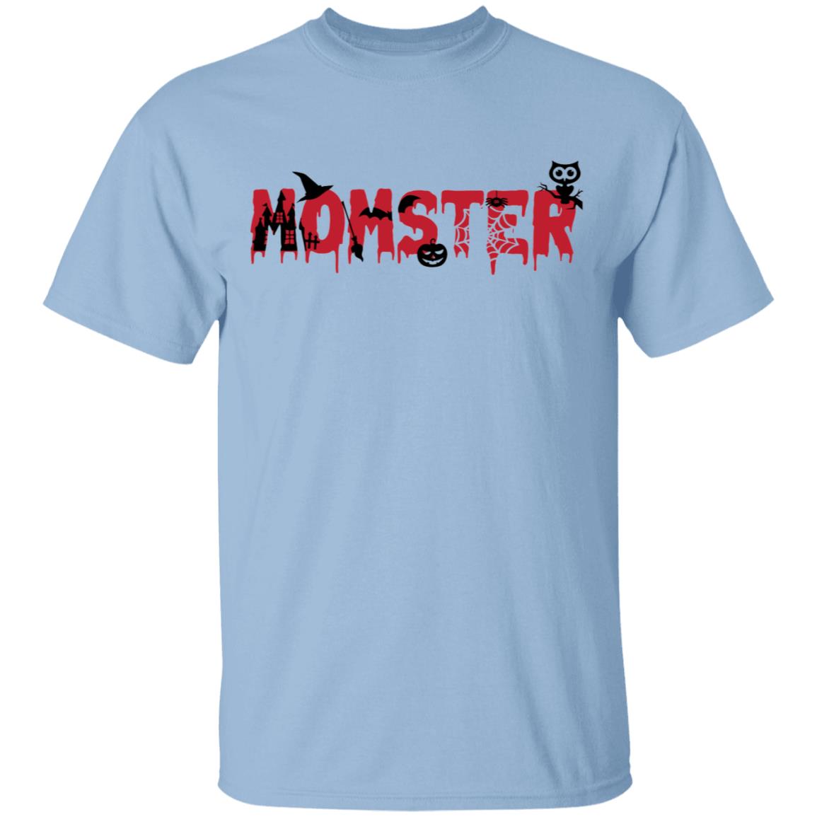 Momster Shirt Mom Halloween Shirt - Funny Monster Shirt - Bat Shirt Spider Shirt - Mommy Shirt - Spooky Shirt, Light Blue, Unisex T-Shirt