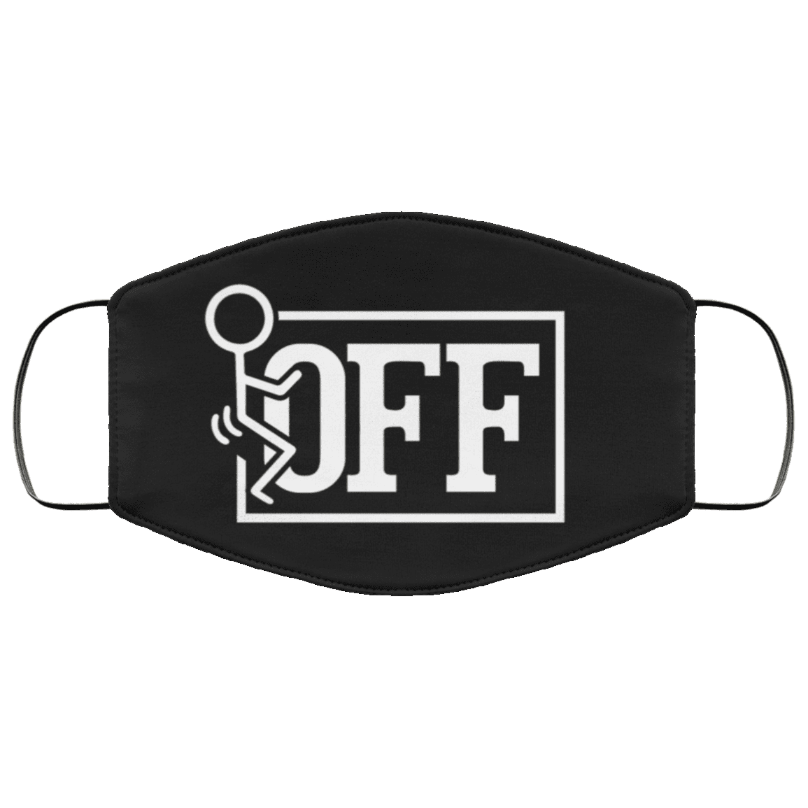 Funny Fuck Off Washable Reusable Custom – Printed Cloth Face Mask Cover, Black, Cloth Face Mask
