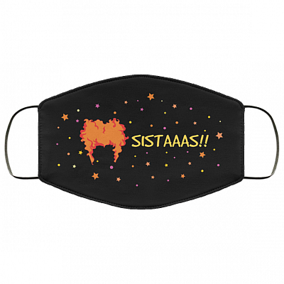 Sistaaas Winifred Hocus Pocus Washable Reusable Custom Printed Cloth Face Mask Cover, Black, Cloth Face Cover