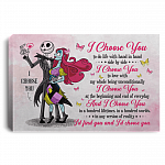 I Choose You To Do Life With Hand In Hand Side By Side Framed Canvas - Unframed Poster, White, 0.75'' Framed Canvas