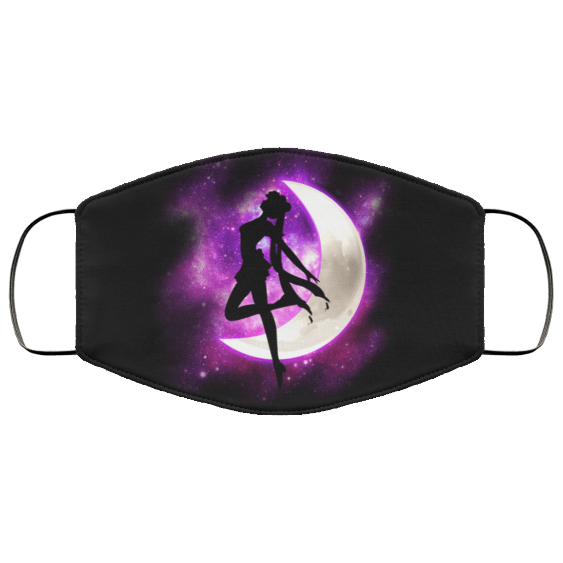 Sailor Moon Usagi Tsukino Japanese Anime Washable Reusable Custom – Printed Cloth Face Mask Cover, Black, Cloth Face Mask