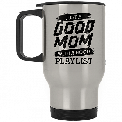 14 oz. Silver Travel Mug