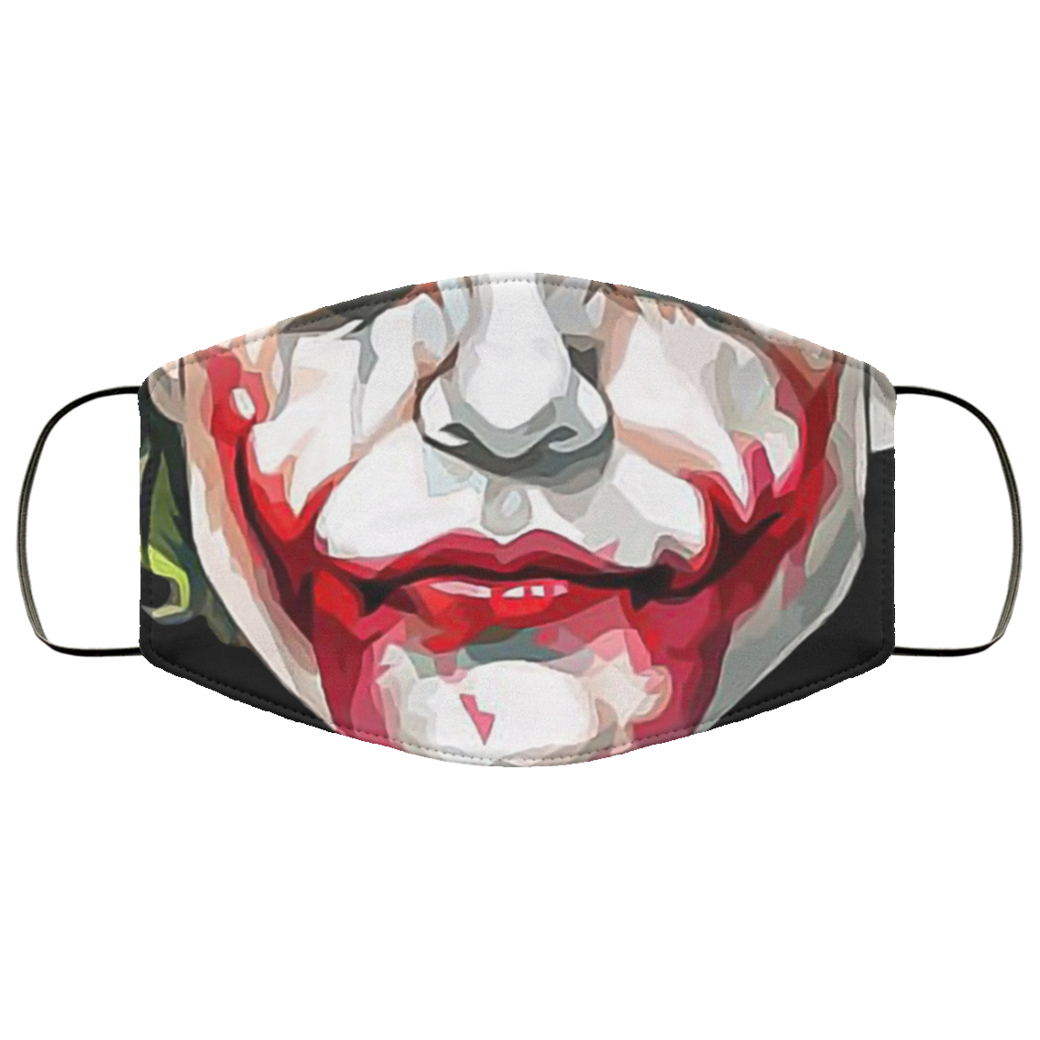 Heath Ledger Scary Joker Mouth Halloween Washable Reusable Custom – Printed Cloth Face Mask Cover, White, Cloth Face Cover