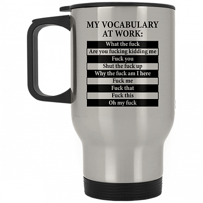 14 oz. Silver Travel Mug
