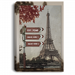 Lovers Crossroads Canvas Poster - Personalized Wall Art With Name Special Date - Wedding Anniversary Gifts, White, 0.75'' Framed Canvas