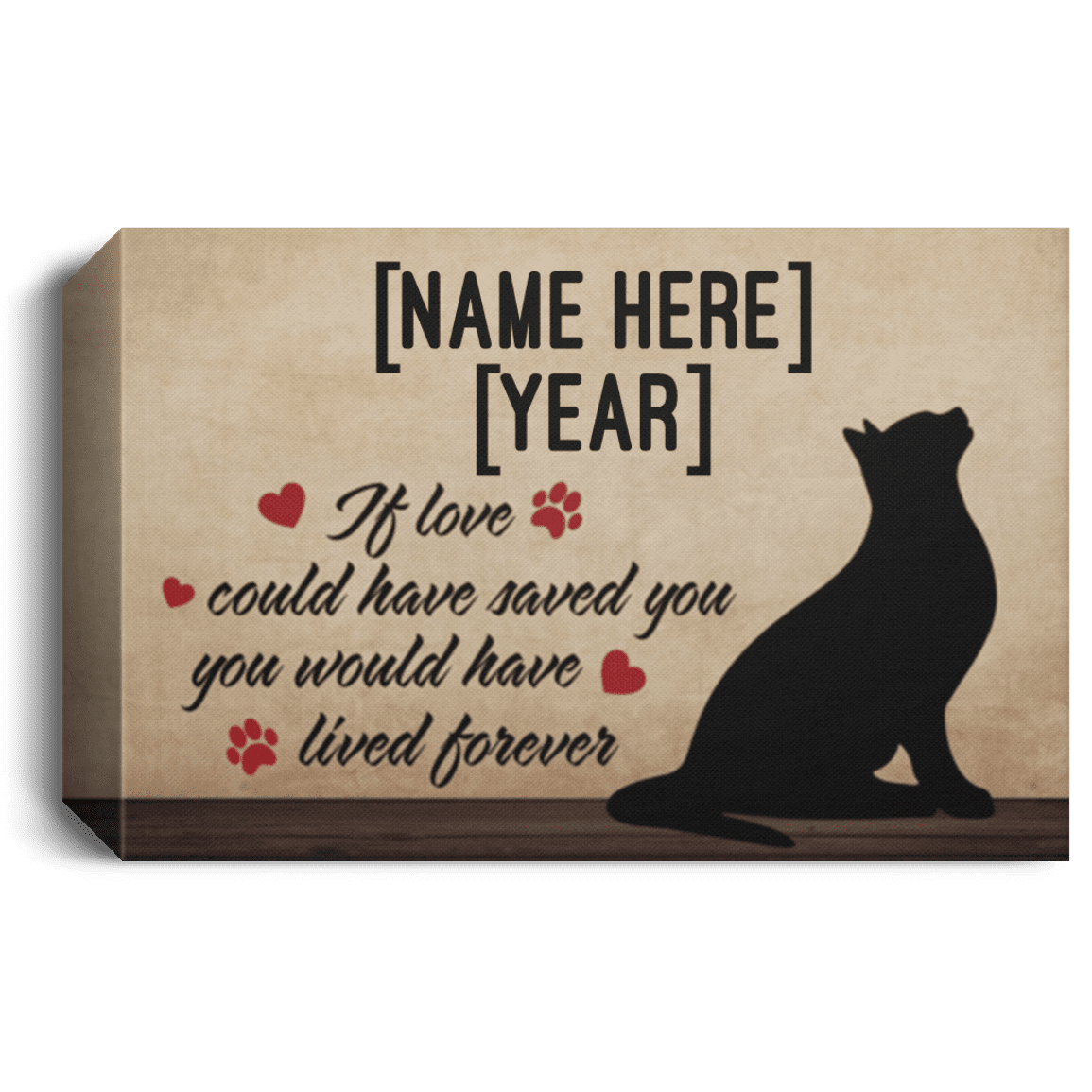 Memorial Gifts Personalized Cat Memorial Gallery Wrapped Framed