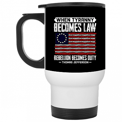14 oz. White Travel Mug