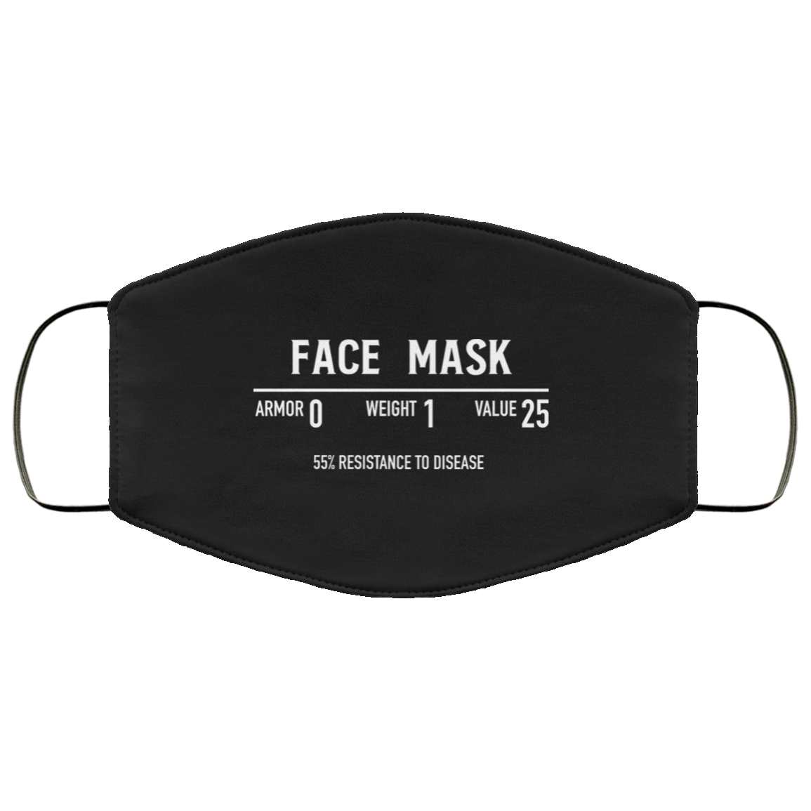 Funny Fantasy Role Playing Game RPG Gamer Washable Reusable Custom – Printed Cloth Face Mask Cover, Black, Cloth Face Cover