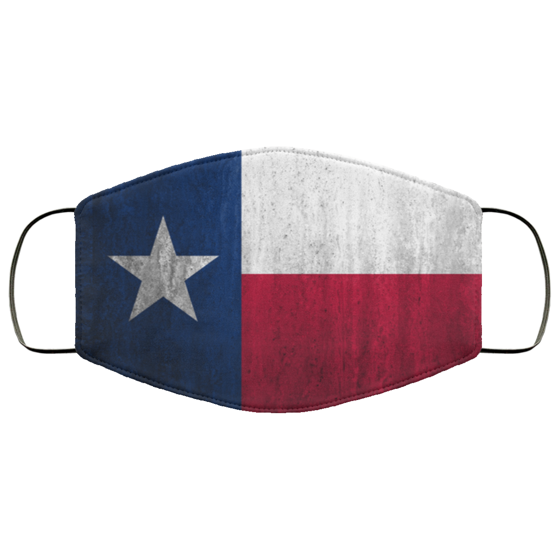 Texas Flag Face Mask - Washable Reusable Custom - Printed Cloth Face Mask Cover, White, Cloth Face Cover