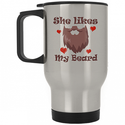 14 oz. Silver Travel Mug
