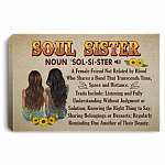 Soul Sister Definition BFF Best Friend Gift Wrapped Framed Canvas Prints – Unframed Poster, White, 0.75'' Framed Canvas