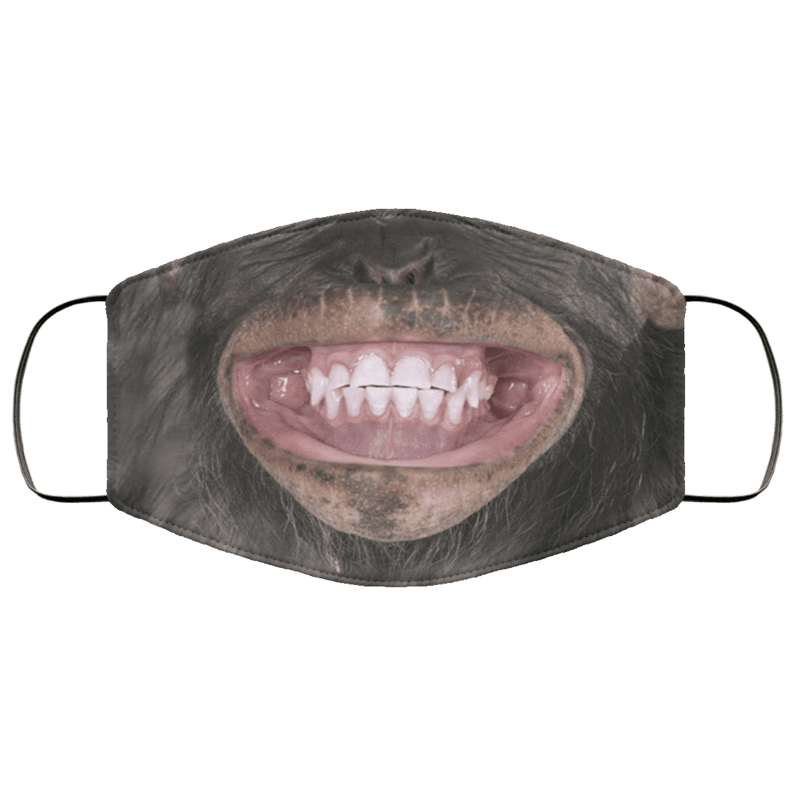 Monkey Face Mask - Funny Face Mask - Washable Reusable Custom – Printed Cloth Face Mask Cover, White, Cloth Face Mask