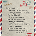 Dad To My Daughter Even When I'm Not Closed by Know I Love You Fleece Blanket - Sherpa Blanket, White, Cozy Plush Fleece Blanket - 50x60