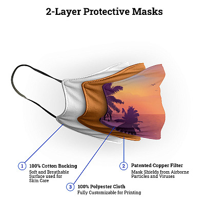 Alternative view of Wedding Tribe Floral Washable Reusable Custom - Printed Cloth Face Mask Cover