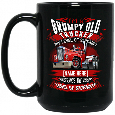 15 oz. Black Mug