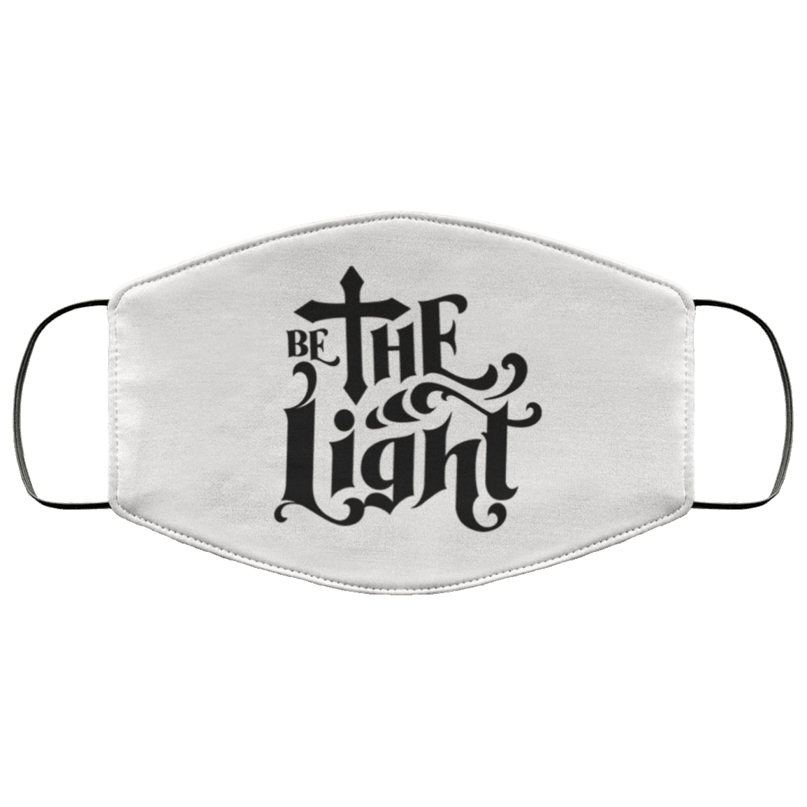 Faith Religious Christian Face Mask - Be The Light Washable Reusable Custom – Printed Cloth Face Mask Cover, White, Cloth Face Mask