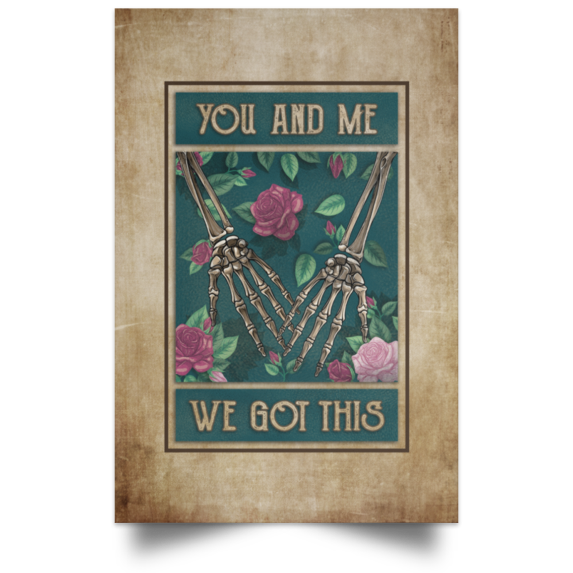 You And Me We Got This Canvas You And Me We Got This Floral Skulls