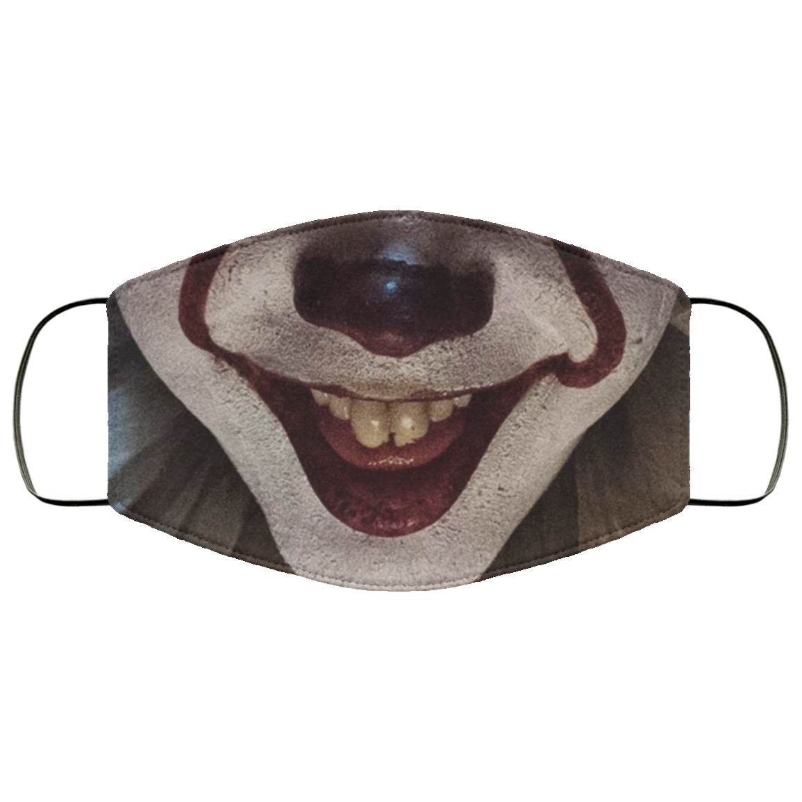 Pennywise IT Horror Characters Washable Reusable Custom - Printed Cloth Face Mask Cover, White, Cloth Face Cover