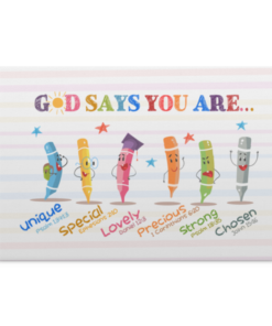 God Says You Are Unique Special Lovely Bible Verse Framed Canvas - Unframed Poster - Classroom Wall Decor, White, 0.75'' Framed Canvas