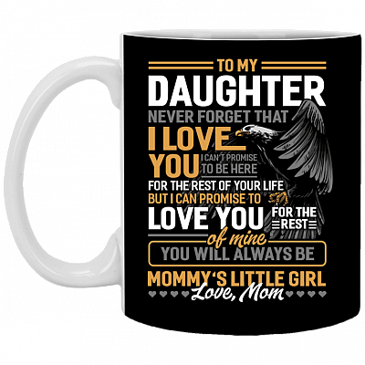 To My Son Never Forget That I Love You From Dad Eagle Ceramic Coffee Mug - Beer Stein - Water Bottle, Black, 11 oz. White Mug