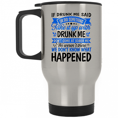 14 oz. Silver Travel Mug
