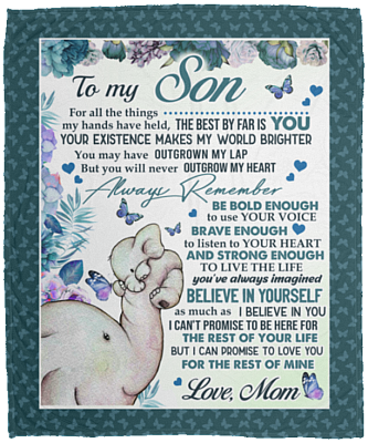 To My Son For All The Things My Hands Have Held The Best By Far Is You Fleece Blanket - Sherpa Blanket, White, Cozy Plush Fleece Blanket - 50x60