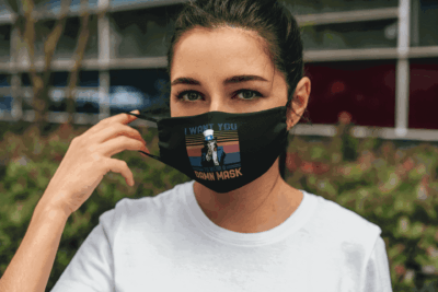 Alternative view of I Want You To Wear A Damn Mask Washable Reusable Custom – Printed Cloth Face Mask Cover