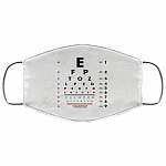 Eye Chart If You Can Read This You Are Too Close Washable Reusable Custom - Printed Cloth Face Mask Cover, White, Cloth Face Mask
