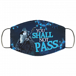Funny Gandalf Fans the Grey You Shall Not Pass Saying Washable Reusable Custom – Printed Cloth Face Mask Cover, White, Cloth Face Cover