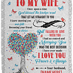 Personalized To My Wife Once Upon a Time God Blessed the Broken Road Fleece Blanket - Premium Sherpa Blanket, White, Cozy Plush Fleece Blanket - 50x60 Personalized To My Wife Once Upon a Time God Blessed the Broken Road Fleece Blanket - Premium Sherpa Blanket, White, Cozy Plush Fleece Blanket - 50x60