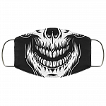 Halloween Scary Skull Skeleton Washable Reusable Custom – Printed Cloth Face Mask Cover, White, Cloth Face Cover