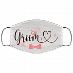 Groom And Bride 2020 Wedding Gifts Washable Reusable Custom – Printed Cloth Face Mask Cover, White, Cloth Face Cover