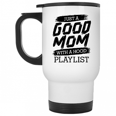 14 oz. White Travel Mug