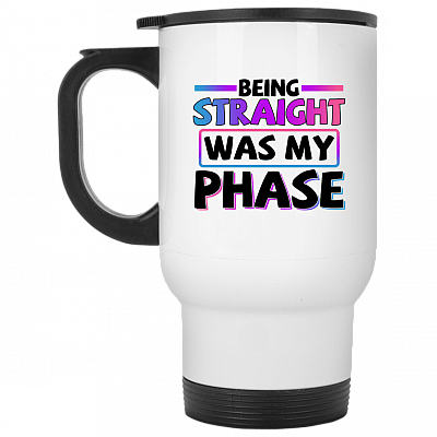 14 oz. White Travel Mug