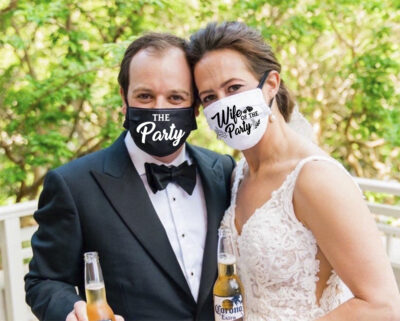 Alternative view of The Party - Wife Of The Party - Wedding Party Mask - Washable Reusable – Printed Cloth Face Mask Cover