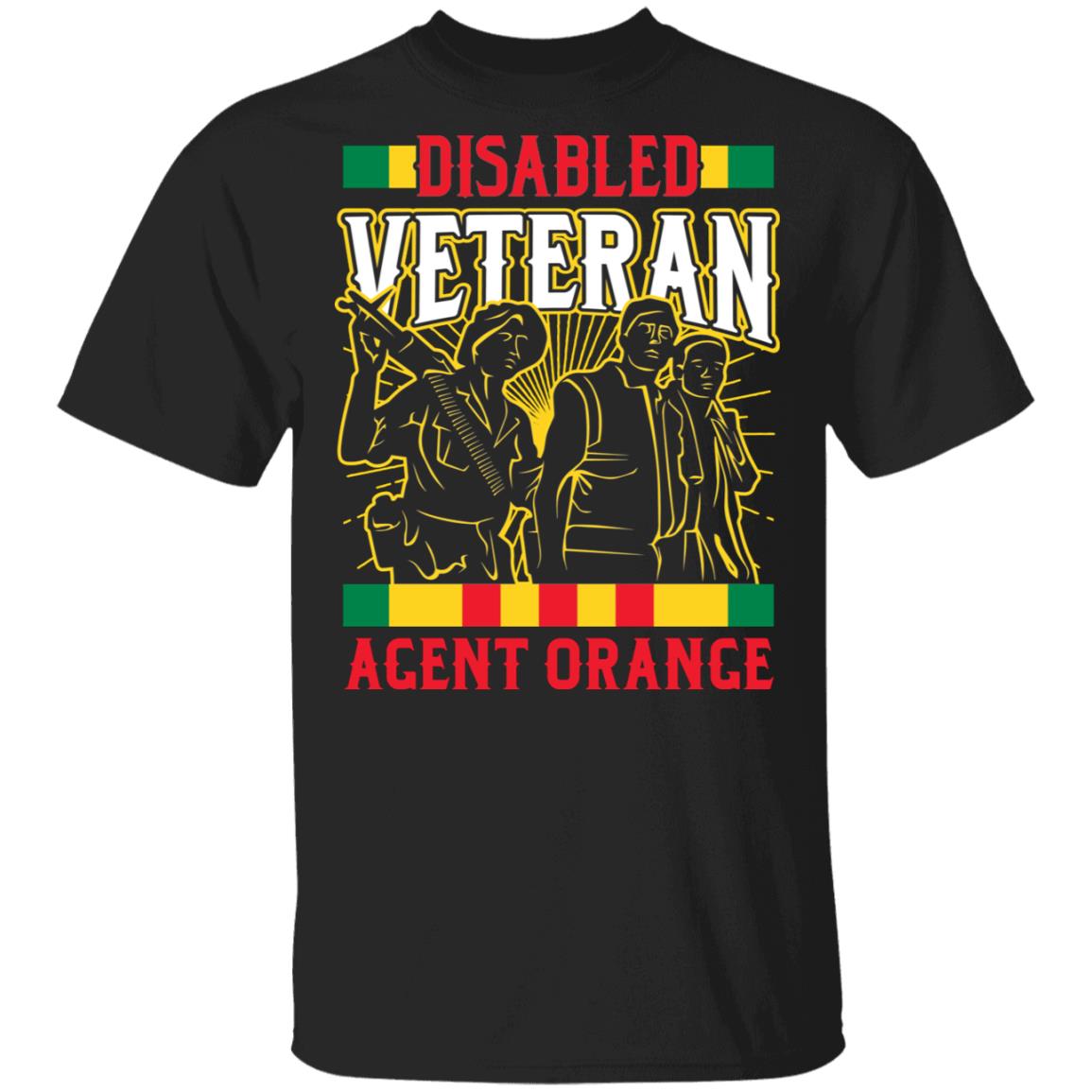 Disabled Veteran Agent Orange Vietname Veteran Flag T-Shirt - Agent Orange Shirt, Black, Unisex T-Shirt