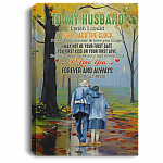 To My Husband I Wish I Could Turn Back The Clock Gallery Wrapped Framed Canvas Prints - Unframed Poster, White, 0.75'' Framed Canvas