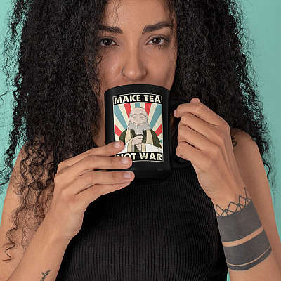 Alternative view of Make Tea Not War Uncle Iroh Wisdom Ceramic Coffee Mug - Color Changing Mug