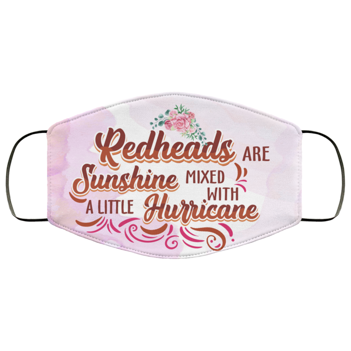 Redheads Are Sunshine Mixed With A Little Hurricane Washable Reusable Custom – Printed Cloth Face Mask Cover, White, Cloth Face Cover