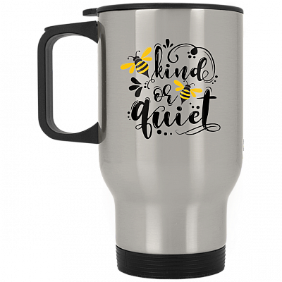 14 oz. Silver Travel Mug